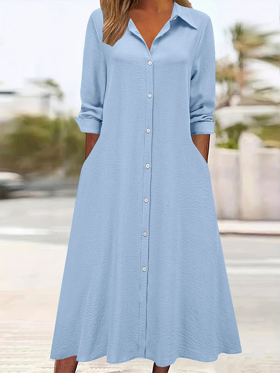 slim fit dress slacks Keiko Relaxed fit Drawstring Shirt Dress – The Good Rebel main image 1