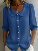 Airy Linen Short Sleeve Top