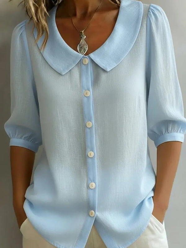 Airy Linen Short Sleeve Top