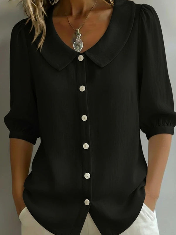 Airy Linen Short Sleeve Top