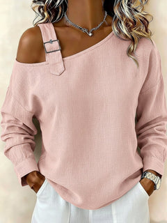 Asymmetrical Neckline Fashion Top