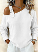 Asymmetrical Neckline Fashion Top