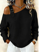 Asymmetrical Neckline Fashion Top