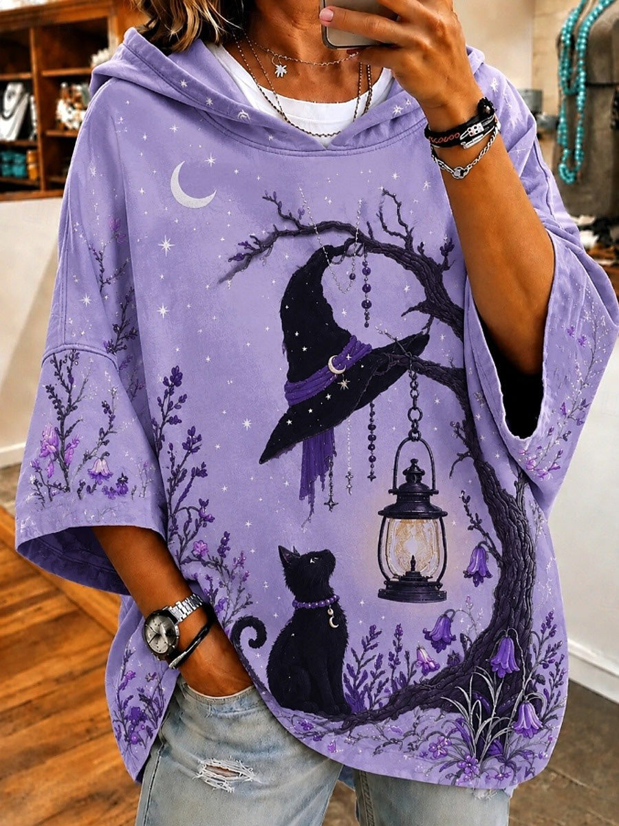 Autumn Halloween Print Casual Hoodie
