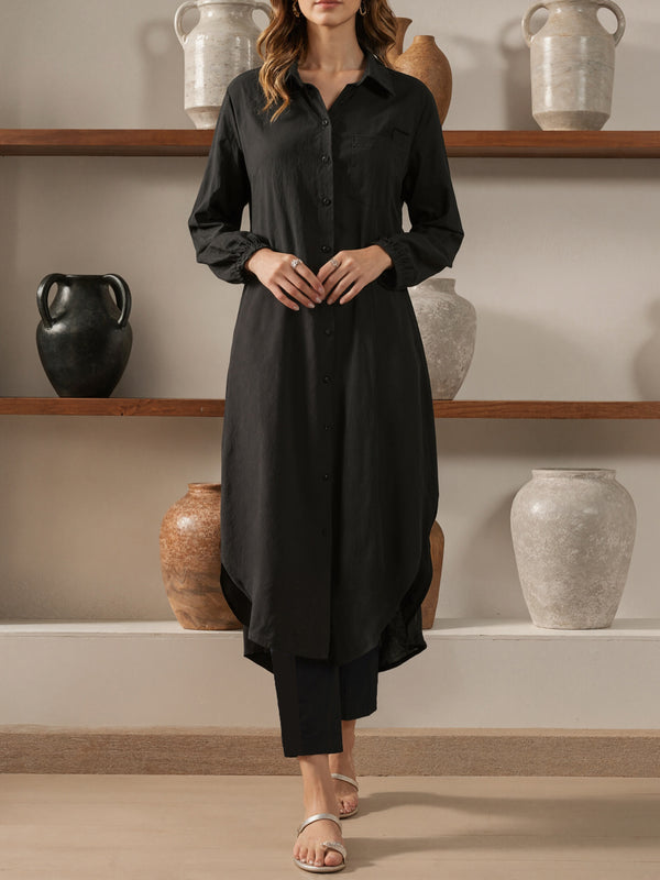 Black Two-Piece Kaftan Set