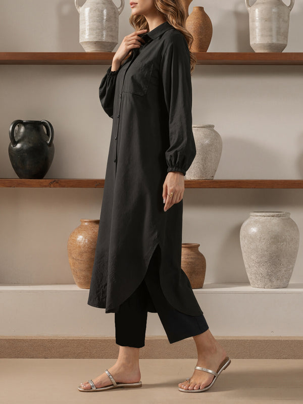 Black Two-Piece Kaftan Set
