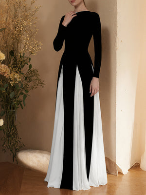 Black & White Contrast Dress