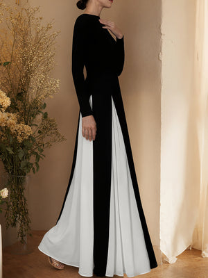 Black & White Contrast Dress