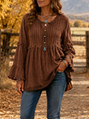 Boho Chic Long Sleeve Fringe Top