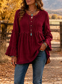 Boho Chic Long Sleeve Fringe Top
