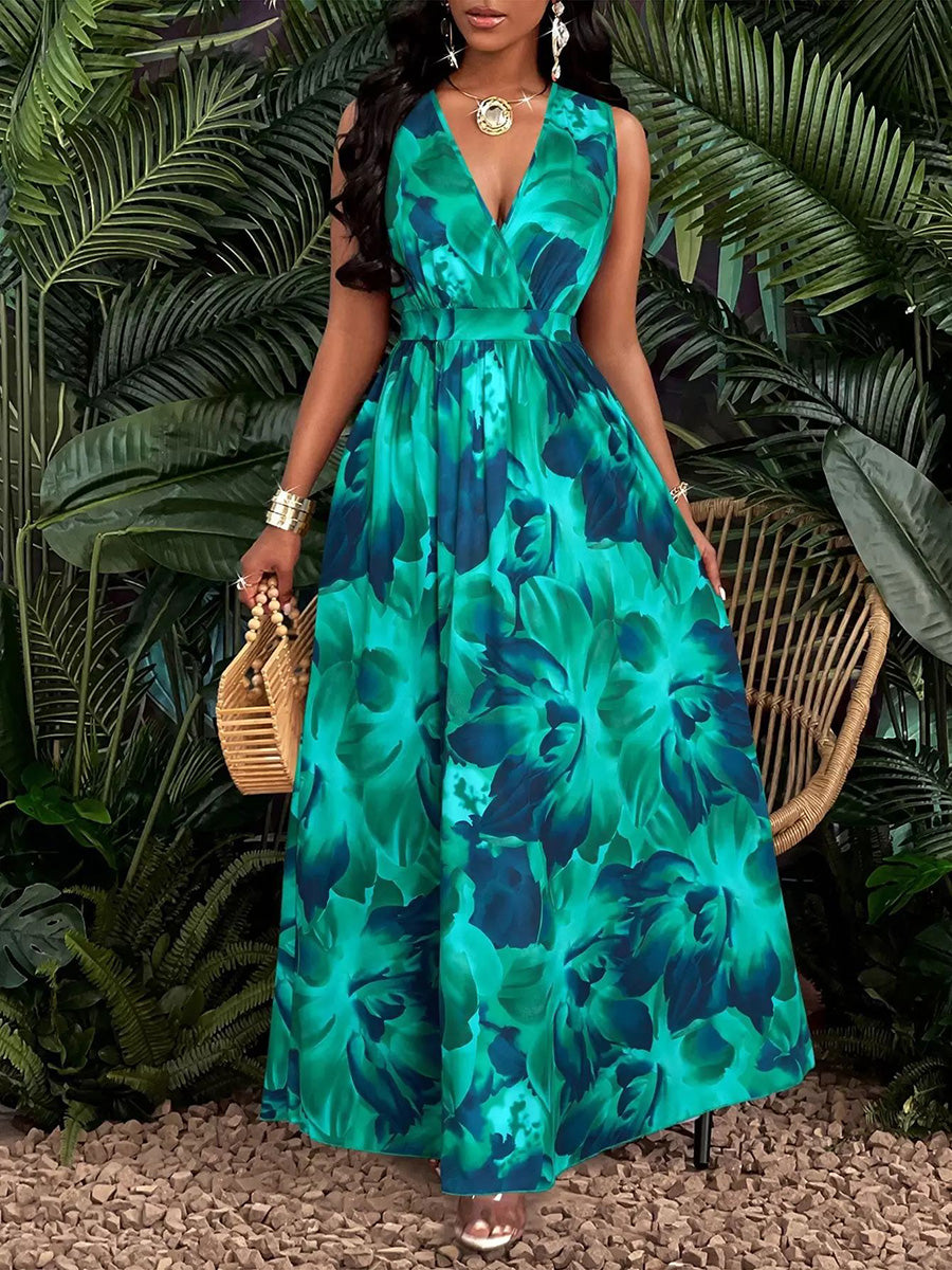 Boho Resort Printed Maxi Dress