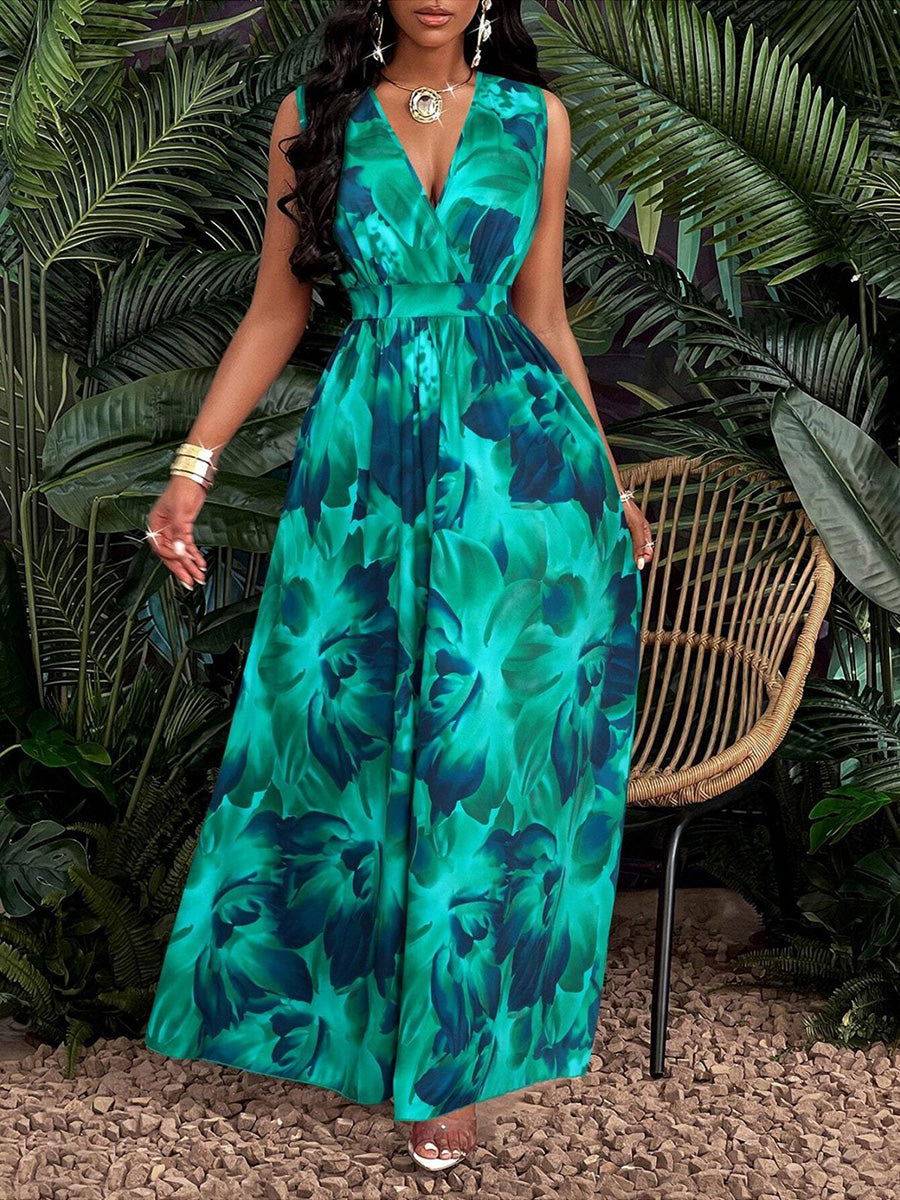 Boho Resort Printed Maxi Dress