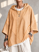 Casual Chic Striped Hooded Sweatshirt