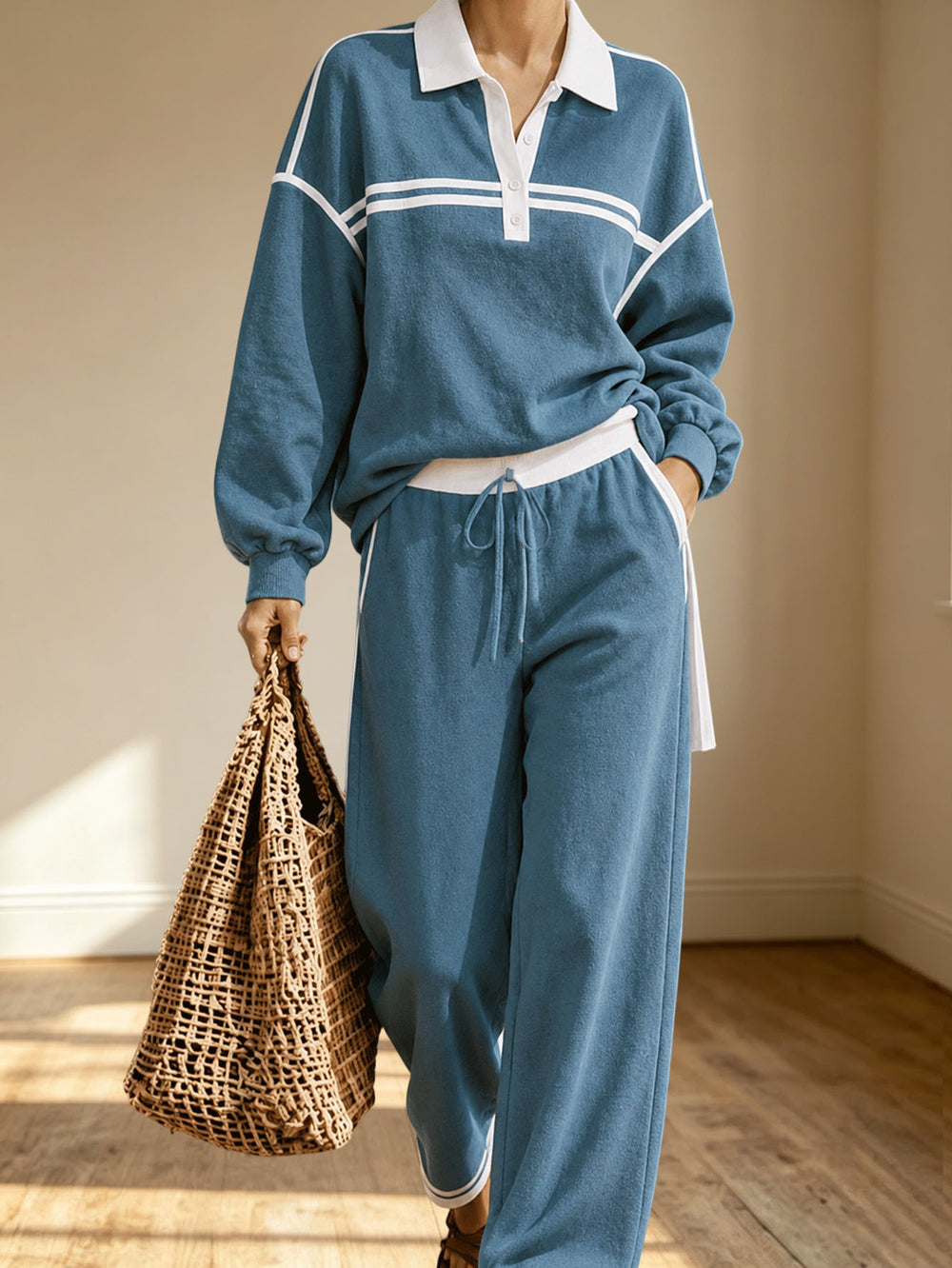 Casual Chic Striped Lounge Set