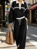Casual Chic Striped Lounge Set