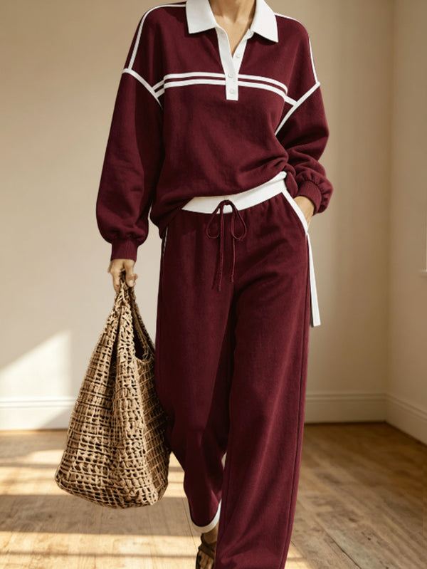 Casual Chic Striped Lounge Set