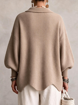 Casual Collared Button Knit Cardigan
