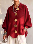 Casual Collared Button Knit Cardigan