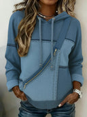 Casual Hooded Long-Sleeve Printed Sweatshirt