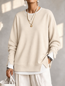 Casual Layered Look Pullover Sweatshirt