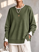 Casual Layered Look Pullover Sweatshirt