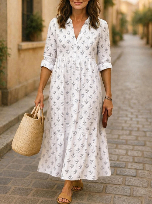 Casual Long Sleeve Maxi Shirt Dress