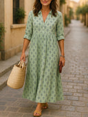 Casual Long Sleeve Maxi Shirt Dress