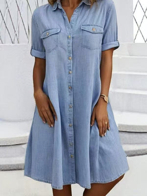 Casual Mid-Sleeve Comfortable Mini Dress