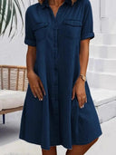 Casual Mid-Sleeve Comfortable Mini Dress