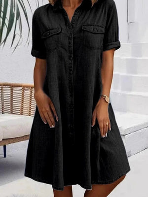 Casual Mid-Sleeve Comfortable Mini Dress