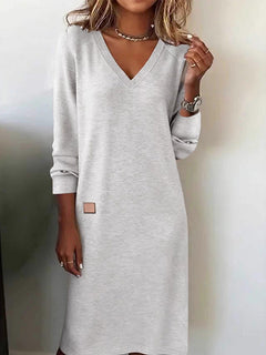 Casual V-Neck Long Maxi Dress