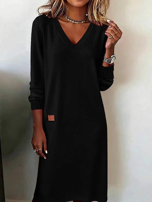 Casual V-Neck Long Maxi Dress