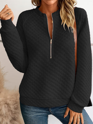 Casual Zipper Stand-Collar Hoodie