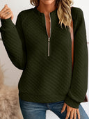 Casual Zipper Stand-Collar Hoodie