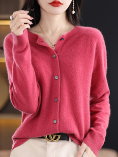 Cardigan chic à boutons color block