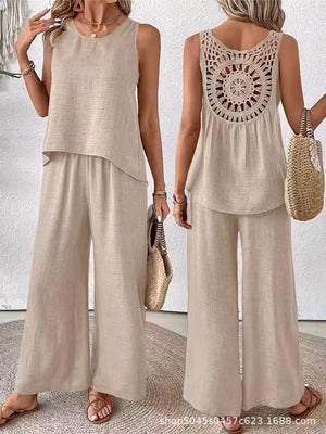 Chic Embroidered Two-Piece Set
