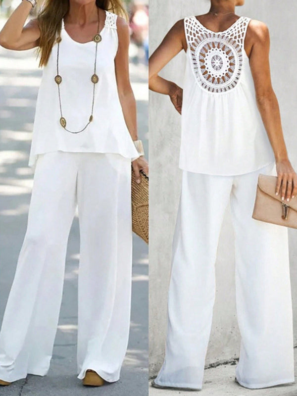 Chic Embroidered Two-Piece Set
