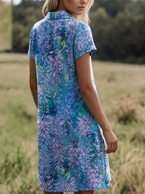 Chic Floral V-Neck Midi Dress
