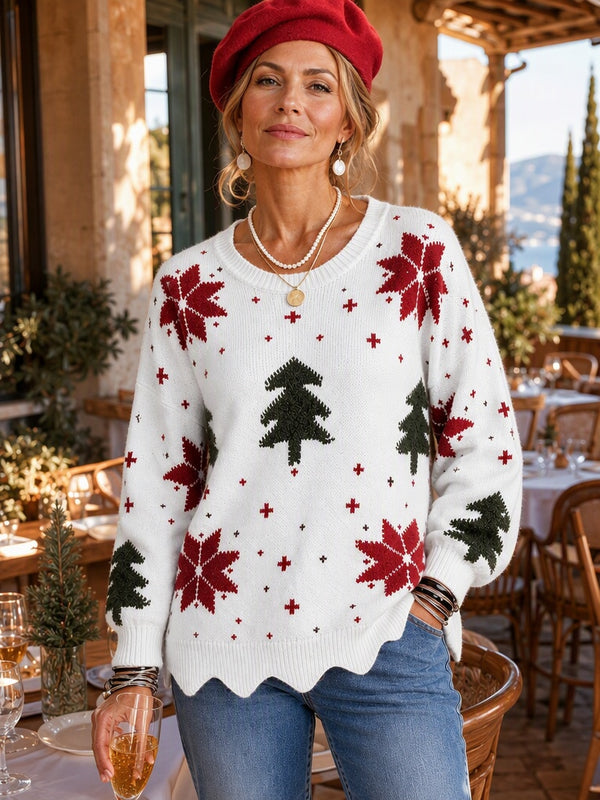 Christmas Crew Neck Knit Sweater