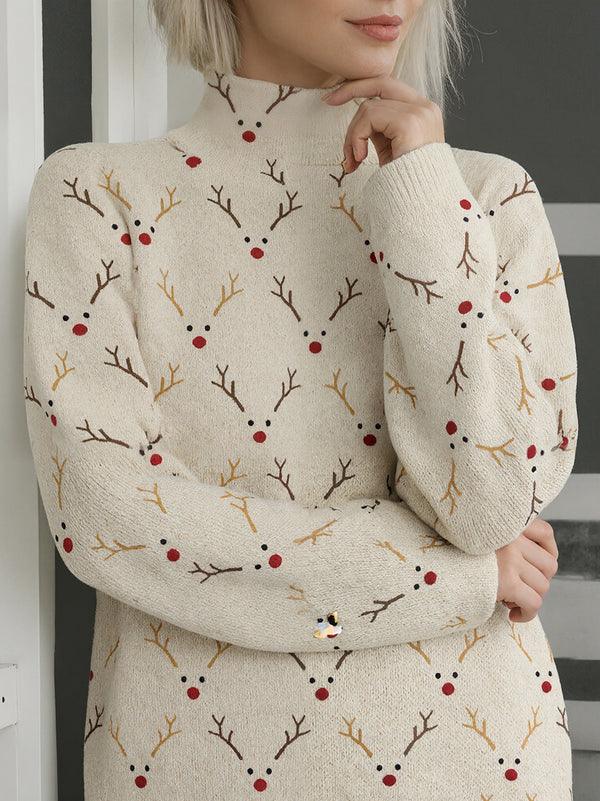 Christmas Print Casual Sweater