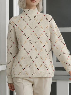 Christmas Print Casual Sweater