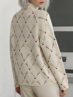 Christmas Print Casual Sweater