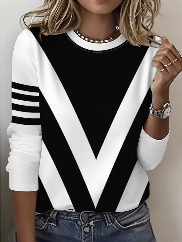 Classic Colorblock Long-Sleeve Top
