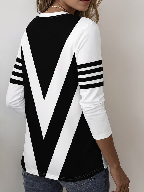 Classic Colorblock Long-Sleeve Top