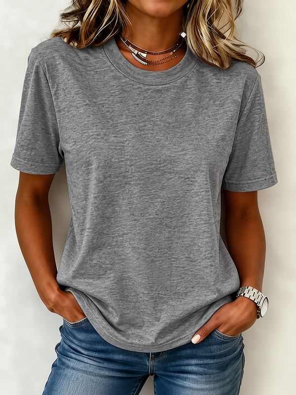 Classic Crew Neck Short Sleeve T-Shirt
