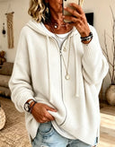Classic Hooded Zip Knit Cardigan