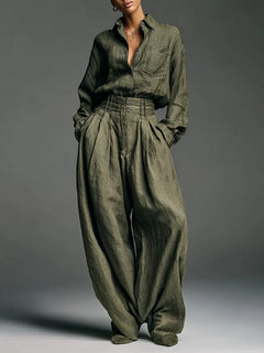 Classic Shirt & Tailored Pants Set
