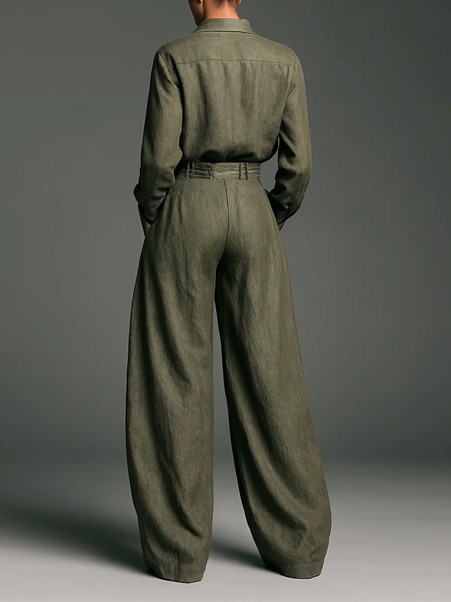 Classic Shirt & Tailored Pants Set