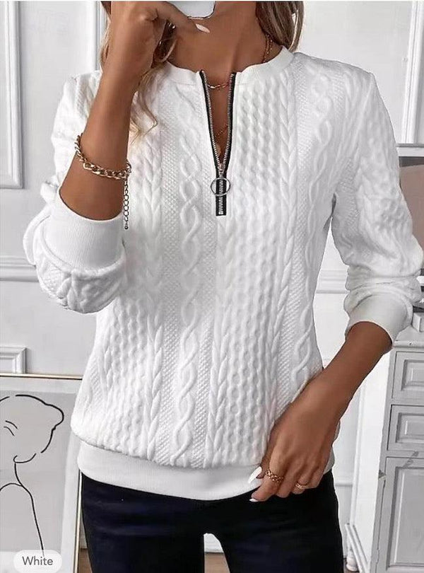 Classic White Long Sleeve Top