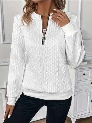 Classic White Long Sleeve Top